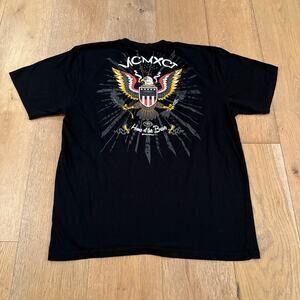 Y2K Southpole Eagle Embroidered Black T-Shirt – Rare